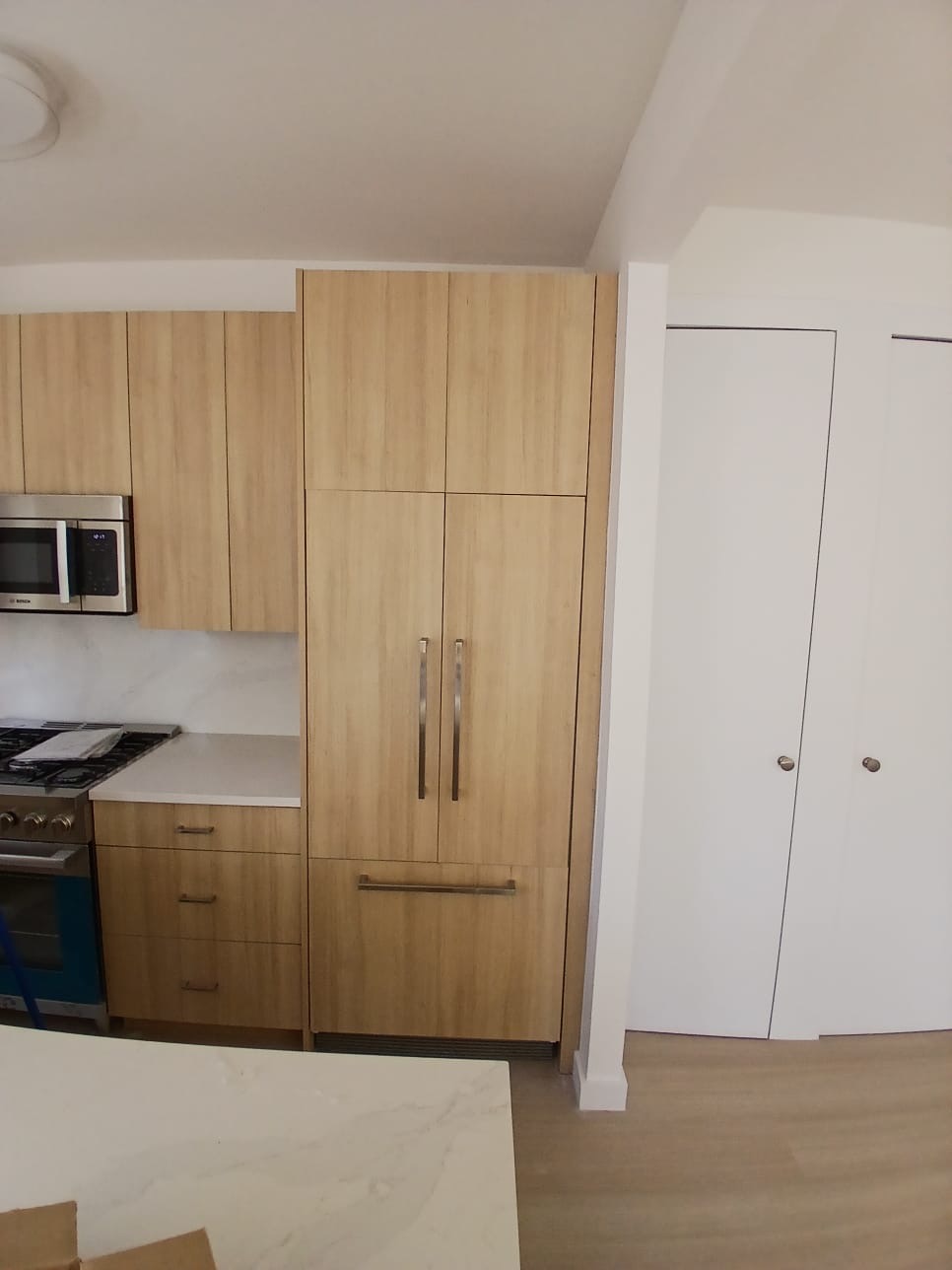 Full kitchen with pantry tower